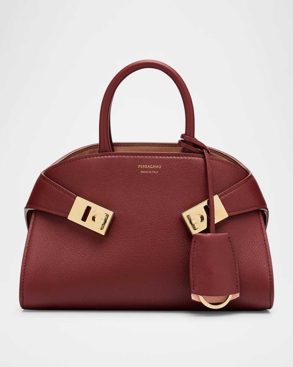 Mini Hug Leather Top-Handle Bag
